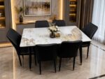 Marble Top Dining Table Set - Image 2