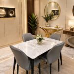 4-Seater Marble Dining Table