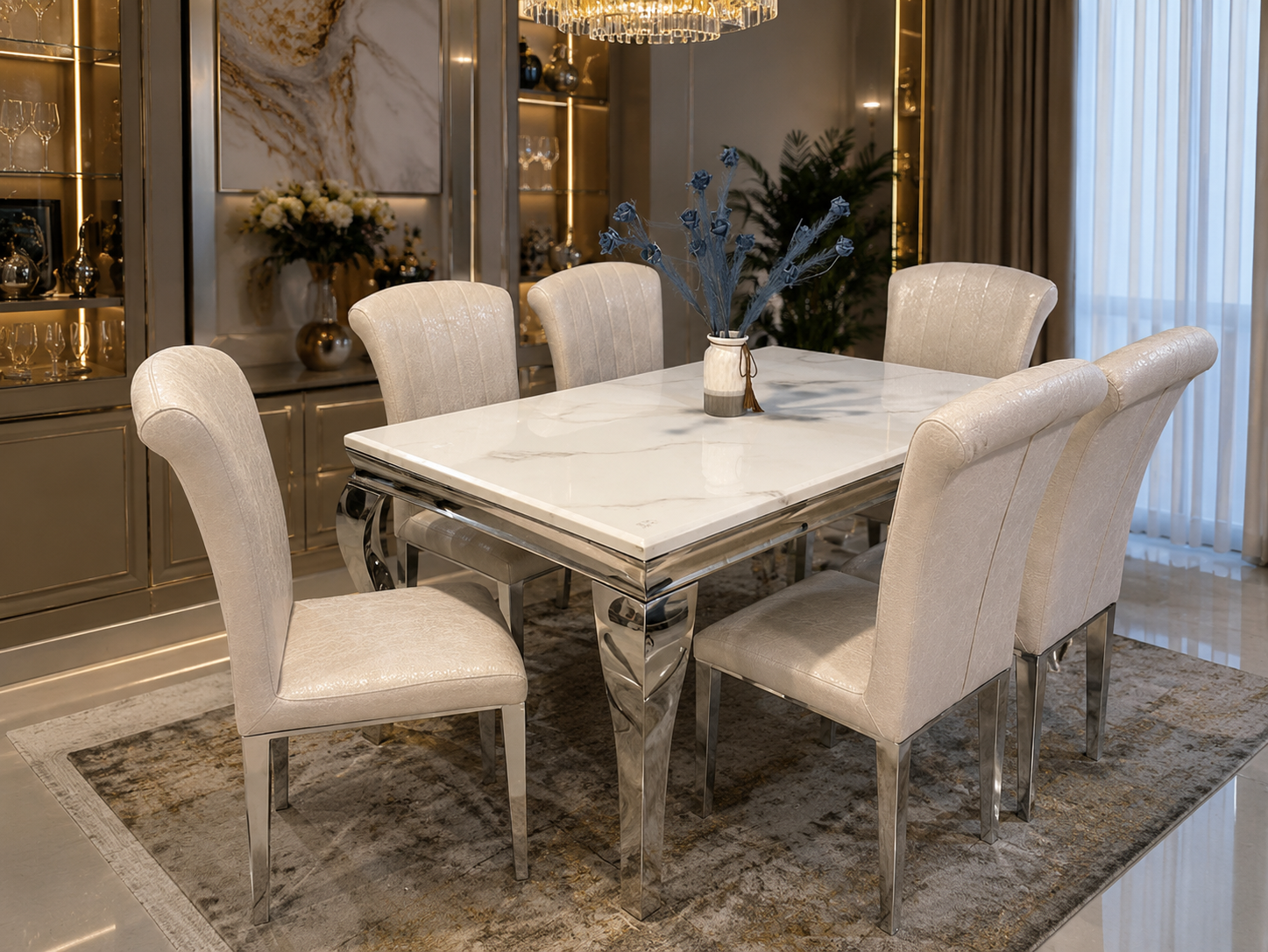 2026/05/8cd19601-cbc3-45a6-bfcb-28d81c450311-1_all_37390.png Marble Dining Set - Image 1