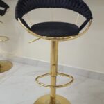 Velvet Gold Bar Stool