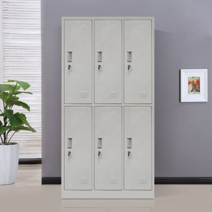 6-Door Metal Locker Cabinet