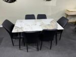Marble Top Dining Table Set