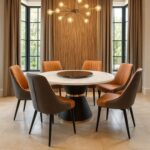 Modern Six-seater Round Dining Table - Image 2