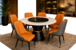 Modern Six-seater Round Dining Table