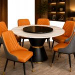 Modern Six-seater Round Dining Table